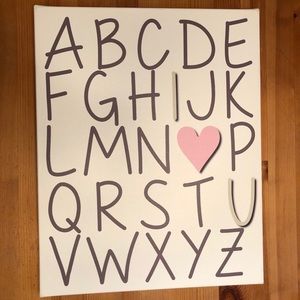 Custom abc I ❤️ u print